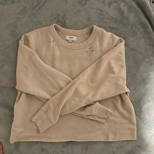 Aerie Distressed Cropped Crewneck